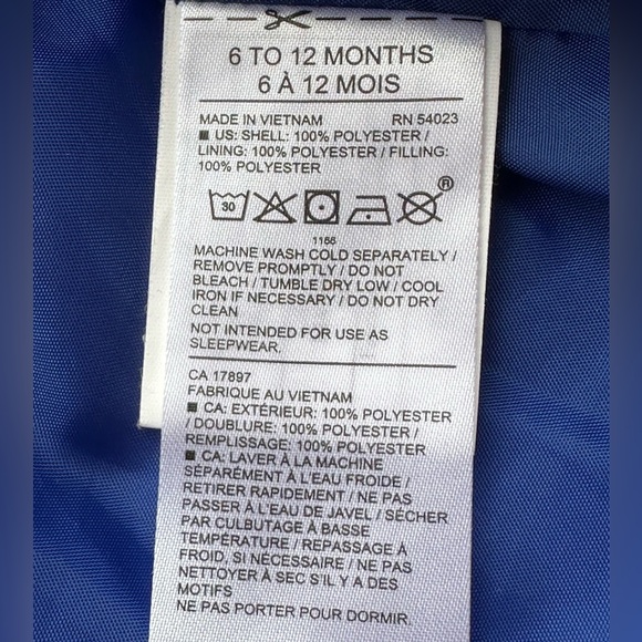 Janie and Jack Colorblocked Puffer Jacket size 6-12 Months - Picture 5 of 8